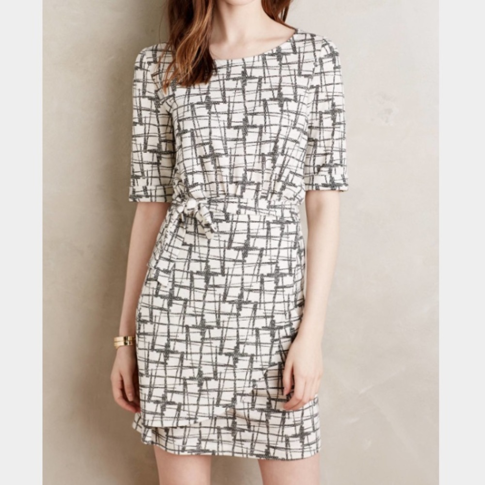 Sunday in Brooklyn printed knit waist-tie dress